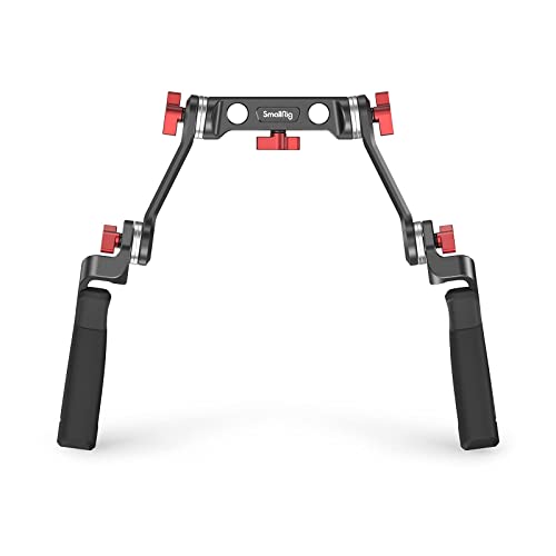 【MATERIALE】Questo kit manico SMALLRIG è realizzato in lega di alluminio lavorata CNC e gomma. L'impugnatura rivestita in gomma antiscivolo assicura stabilità e comfort per le maniglie; la lega di alluminio è finitura anodizzata, è molto leggera e robusta.