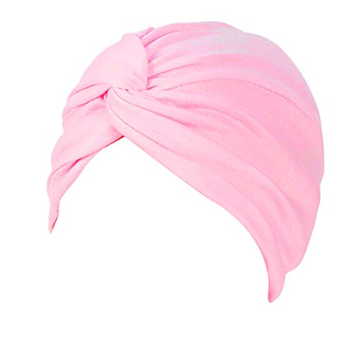 IMJONO Chapeau de Chimiothérapie Femme, Mode Couleur Unie Bonnet Chimio Turban Musulmanes Coton Wrap Hijab Cap Bonnet de Nuit pour Perte de Cheveux Cancer Cover