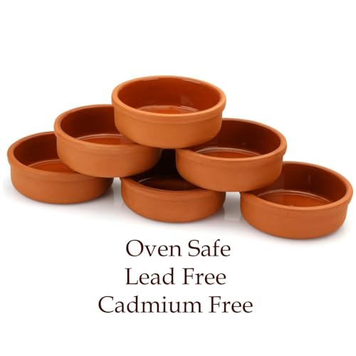 Areste Mexican Clay Cookware Set ( Set of 12) - Terracotta Cooking Pots, Bowls, Plates, and Serving Dishes - Premium Spanish Earthenware for Baking, Yogurt, Kheer, Meat, Vegetables, Turkish Cuisine - Cazuelas Cocina Mexicana -Clay Pot for Cooking