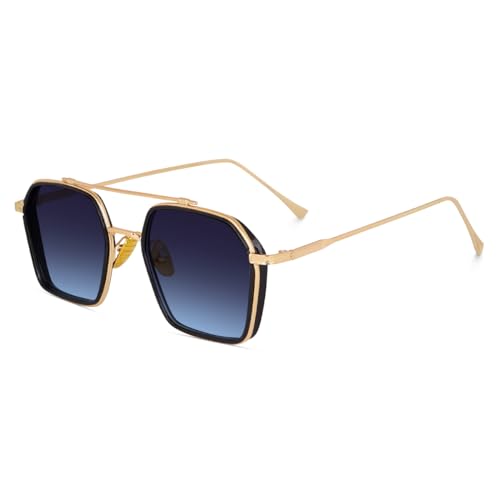 Image of CREEK Unisex Full Rim Hexagonal Branded and Stylish Sunglasses | 100% UV Protected | Men & Women | Medium | CH S1145-Pack of 1