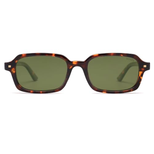 Image of SOJOS Trendy Rectangle Polarized Sunglasses Womens Mens SJ2610