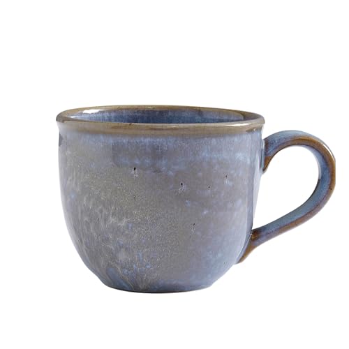 Portmeirion Minerals Mug, Aquamarine - 12oz Stoneware Coffee Cup, Sturdy Ceramic Mug, Microwave, Dishwasher, Freezer, Oven Safe - Artisan Made Drinkware for Tea, Expresso, Latte