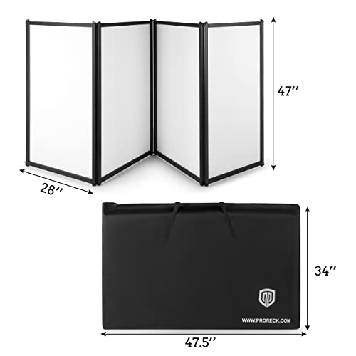 image for PRORECK DJ Foldable Facade Portable Event Booth Panels 4 Detachable Bl