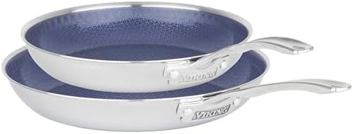 Viking Hybrid Plus 3-Ply Ceramic Nonstick Frying Pan, Made without PFAS, 2-Piece Induction Fry Pan Set, 9.5 and 11 Inch, Metal Utensil Safe, Oven Safe to 500F - Thumbnail 2