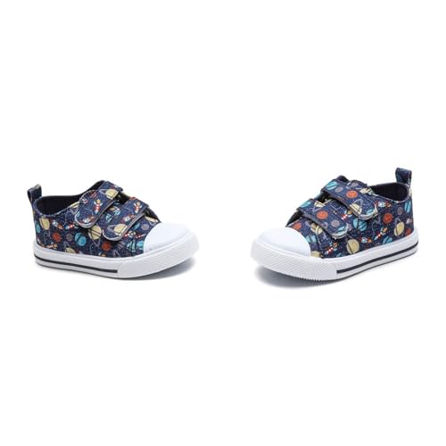 IWIHMIV Toddler Canvas Shoes Boys Girls Lightweight Non Slip Walking Sneakers Casual Slip On Athletic Tennis Shoes2