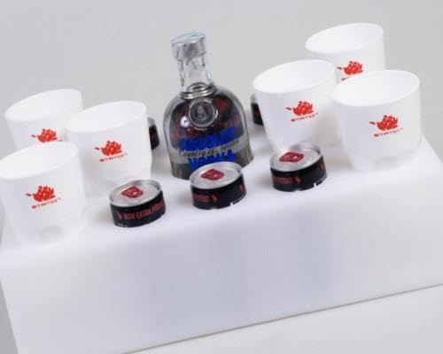 Vassoio Portabottiglie Galleggiante Porta Ghiaccio, Bottiglia, lattine e Bicchieri. Ice Glam Rock, Contenitore Galleggiante per Barche, yatch, Piscine, Giardini e Spa -