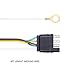 Miady 25ft Trailer Wiring Harness with 4 Flat Connector, 18 AWG Color Coded Wires Trailers Light Wirings Harness Extension with 4ft White Ground Wire