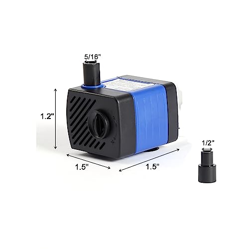 Image of AQUANEAT 2-Pack Small Fountain Pump, 50 GPH Submersible Water Pump for Aquarium Fish Tank, Outdoor Water Fountain, Hydroponics, Pond
