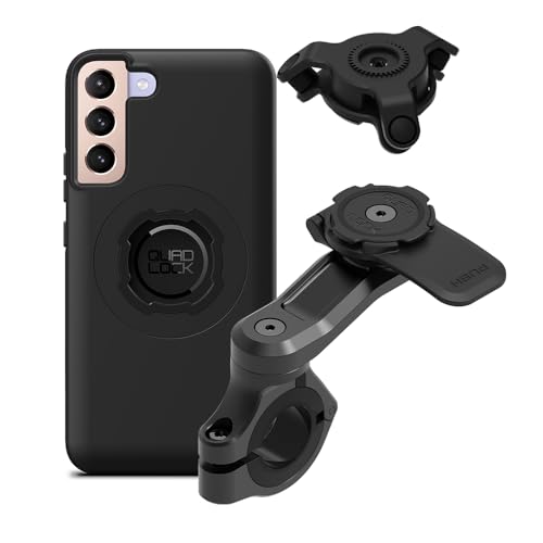 Image of Quad Lock Motorcycle Handlebar Mount PRO Kit with Vibration Dampener and MAG Phone Case for Samsung Galaxy S22 Plus