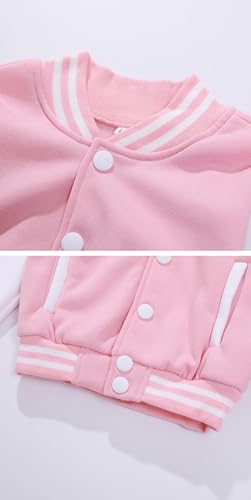 Image of ACEFAST INC Kids Boys Girls Baseball Jacket Varsity Jacket Casual Sport Coat Cardigan Sweatshirt Uniforms Youth 2-13 Year