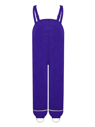Boys Girls Waterproof Overalls Outdoor Wear Rain-proof Pants Adjustable Straps for Pool Beach Camping Playwear