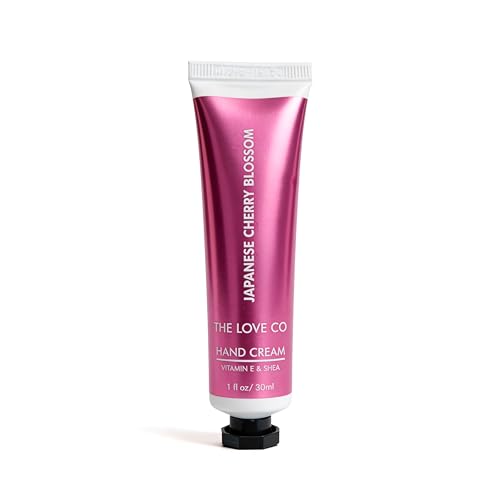 The Love Co Japanese Cherry Blossom Hand Cream | Ultra Moisturizing With Shea Butter | Non-Greasy & Lightweight | | Travel Friendly | 30g