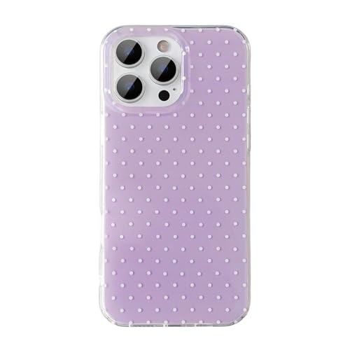 Coque iPhone 13 Pro Max pois violets et étui mince en TPU souple contre les chutes du quotidien