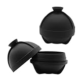 Mobestech 2 Stück Eisform aus Silikon Küche schimmel Küchenversorgung für zu Hause Eiskugelform für die Küche Haushalts-Eisform Cocktail-Eisform Küchengeräte Eiswürfelform Kieselgel Schwarz