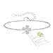 GEMAURA Gl&uuml;cksarmband Armband Damen Silber Kleeblatt Armband Damen Gold Gl&uuml;ck Verstellbare Armband Silber 925 Damen f&uuml;r Freundin Freundschaftsarmb&auml;nder Gl&uuml;cksbringer Geschenke f&uuml;r Frauen