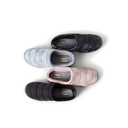 Dearfoams Women's Kendra Sport Lounge Memory Foam Clog Slipper, Black Solid Nylon, Large #TOP3