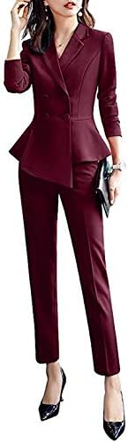 Women's 2 Pieces Office Blazer Suit Slim Fit Work Suits for Women Blazer Jacket,Pant/Skirt Suits