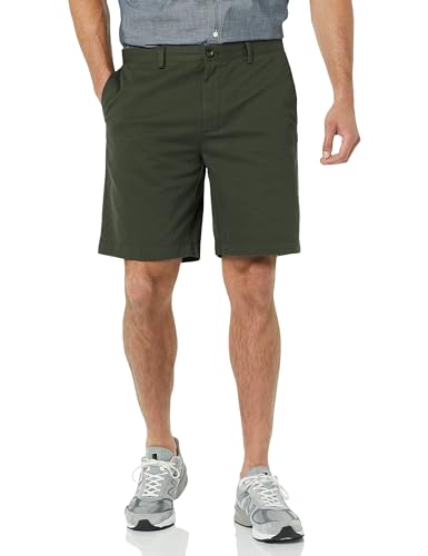 Amazon Essentials Herren Slim-Fit-Chinoshorts 23cm Dunkles Olivgrün 36W