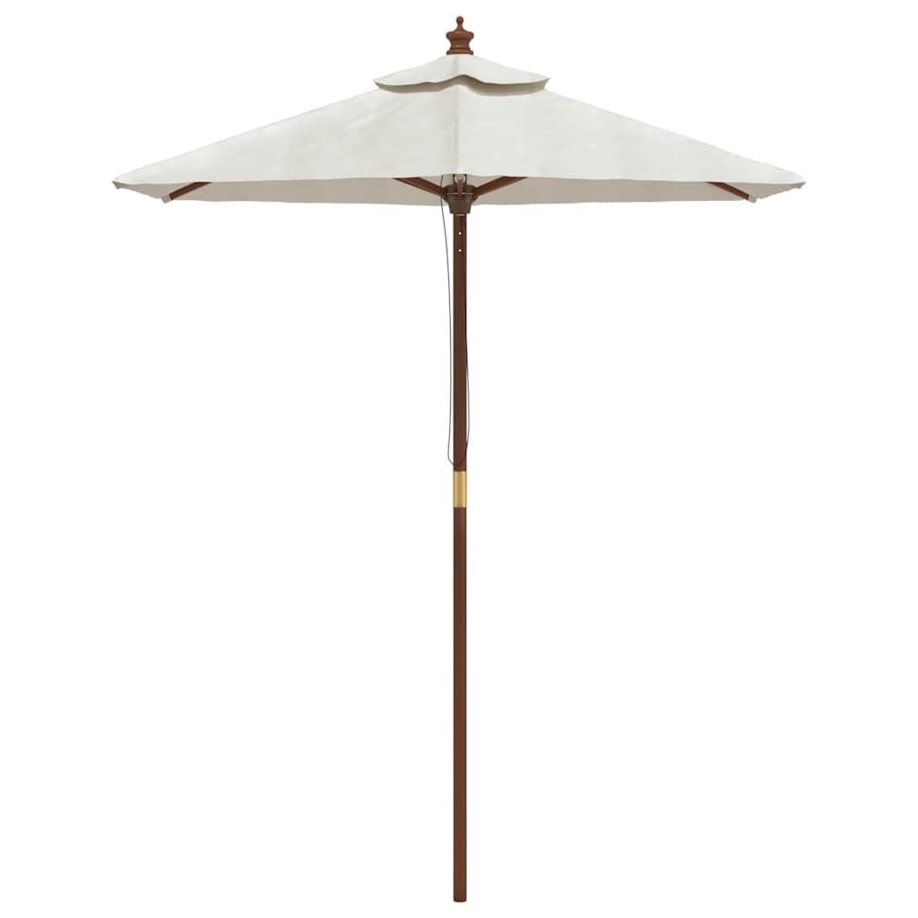SYDE Ombrellone da giardino blu celeste, 196 x 231 cm, con palo in legno