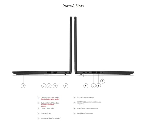 Image of Lenovo ThinkPad T14 Gen 6 Laptop with Intel Core Ultra 7 258V Processor, 14 inch WUXGA, Touchscreen 400Nits Display, AI Powered, 32GB LPDDR5X-8533MT /s Memory, 1TB SSD, Wi-Fi 7, FP Reader, and Win 11 Pro