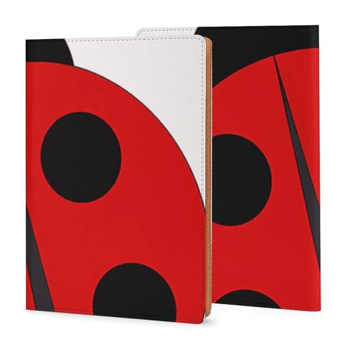 Couverture de notes A5 en cuir synthétique de qualité supérieure Ladybug