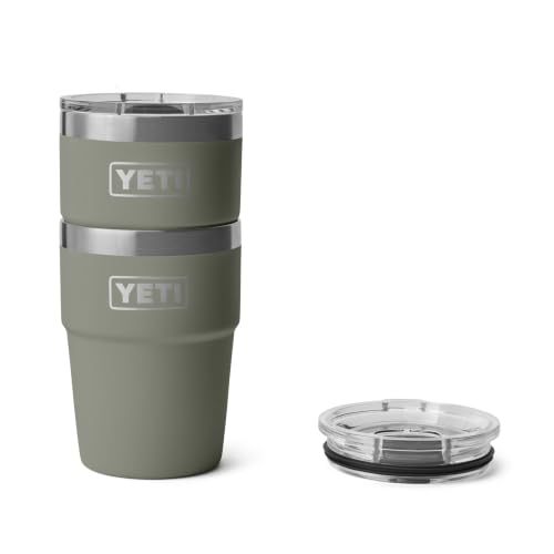 Image of YETI Rambler 16 oz Stackable Tumbler, Vacuum Insulated, Stainless Steel with MagSlider Lid