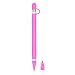 Silicone Case for Apple Pencil Holder Sleeve Skin Pocket Cover Accessories for iPad Pro, Soft Grip Pouch with Charging Cap Holder and 2 Protective Nib Covers(Pink)