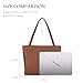 befen Genuine Leather Tote Shoulder Bags for Women Work, Women's Tote Bag Purses with Compartments for Daily and Travel Cognac Brown