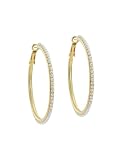 Ted Baker Perla Large Pearl Hoop Earrings For Women (Gold/Pearl)