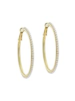 Ted Baker Women's PERLA: Large Pearl Hoop Earrings, Pearl, Gold, One Size