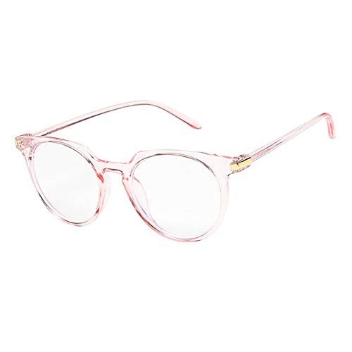 Anti UV Blendung Gläser - Blau Licht Filter Computer Video Brille Oval Rahmen Retro Unisex Glasses Klar Linse Goggle