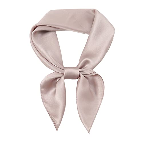 RIIQIICHY Head Scarf for Women Hair Scarf Silk Scarf for Hair Wrapping at Night 27.5 Γ 27.5 inches Dull Pink