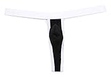 Jaxu Men's Breath Hole Mini Pouch Thong Underwear Black Medium