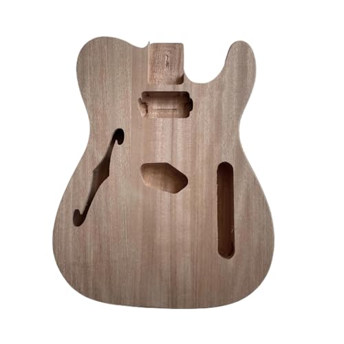 Unfinished Guitar Body HH HS SS Electric Guitar Body Unfinished Mahogany Wood F Hole DIY Replacement For TL Barrel Part(HS)