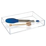 iDesign Clear Drawer Organizer, Plastic Tray for Makeup Storage on Bathroom Vanity, Dresser or Desk - Image 2