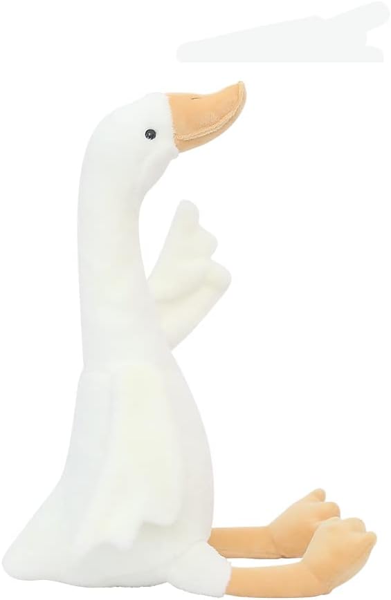 15.7" Goose Plush, Long Goose Neck White Stuffed Animal Christmas Swan Plush Toy