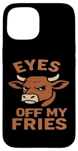 Ouvre Les Yeux sur Mes Frites - Angry Bull Coque pour iPhone 15