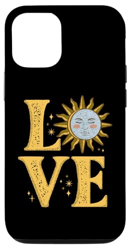 Custodia per iPhone 15 Pro Retro Vintage Total Solar Eclipse LOVE Totality Aprile 8 2024