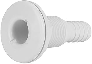 Boat Deck Drain - 3/4In Plastic Marine Thru Hull Exhaust Fittings Boat Drain Outlet Plug White Replacement For Caravans/Rv/Motorhomes/Trucks/Tractors