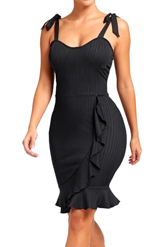 Image of Sparkly Y2K Halter Backless Deep V-Neck Bodycon Mini Dress for Women, Sexy Club & Date Night Party Dress