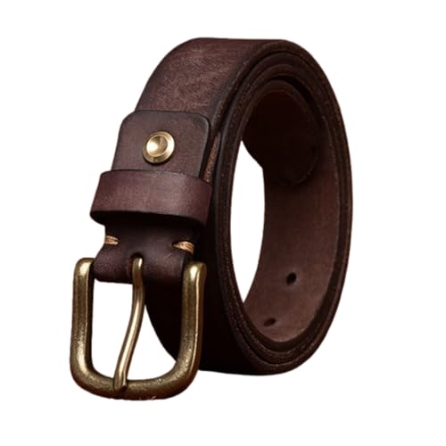 Ceinture en cuir pleine fleur pour homme et femme boucle classique