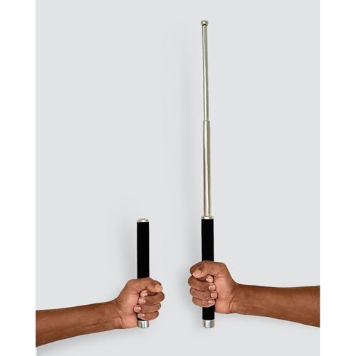 Image of Wissel Self Defence Stick | Extendable Safety Stick for Men and Women | Camping with Comfortable Grip | Anti Slip | Foldable (Pack of 1)