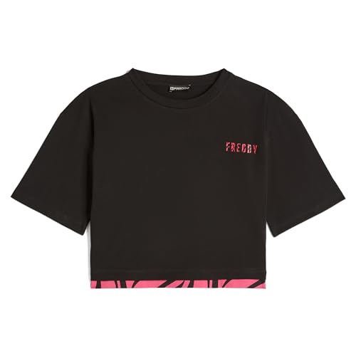 T-Shirt Court pour Femmes FREDDY avec Motif Zèbre à la Taille