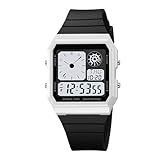 Reloj digital para hombre | Pantalla de día y fecha, retroiluminación LED | Relojes digitales para hombres - para adolescentes, atletas, marido, hijo, familia, amigos, senderismo, camping, picnic