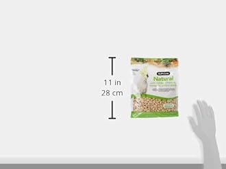 ZuPreem Natural Bird Food, Bird Feed Pellets for Amazons, Cockatoos & Macaws, ZuPreem Core Nutrition, Made in USA, Added Vitamins, Cockatoo Food, Macaw Feed, (Large, 3 lb Bag)