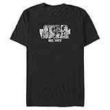 Impreso en Estados Unidos. STAR WARS Big & Tall Logo Faces - Camiseta de manga corta para hombre, negro, XX-Large Big Tall