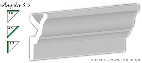 Creative Crown Foam Molding | 64 Ft of 3.5" Angelo Foam Crown Molding kit W/precut Corners on end of Lengths 4 Inside & 1 Out (Available in 5 Other Styles and Sizes-See Our Other LISTINGS) - Thumbnail 2