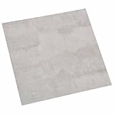 Bodenplanken PVC Grau und Hellgrau selbstklebend 5,11 m² 55 Stück quadratisch 30,5 x 30,5 cm innenbereich modern wohnzimmer küche renovierung trittschalldämmung