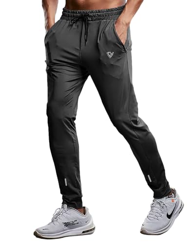 Noble Monk Men's Regular Fit Track Pants | Sport Pant | Plain Track Pant for Men Dark Grey Deal