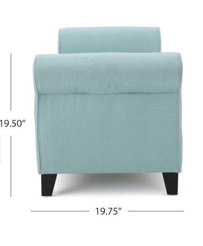 Image of Sofa Couch Poufffe Storage 50 inch Inches Ottoman Tufted roll arm Support Storage Bench Multipurpose Seater for Living Room Guest Room Office